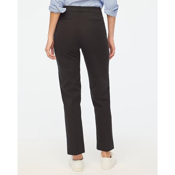 NWT J.Crew Factory Petite Kallie Straight-Leg Stretch Pant Black Size 12 Petite - Picture 2 of 11